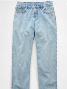 American Eagle Strigid Low-Rise Baggy Straight Jean Size 4S